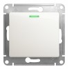 Выключатель 1-клавишный SYSTEME ELECTRIC GLOSSA, с подсветкой, скрытый монтаж, перламутр