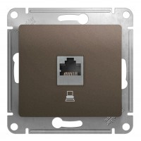 Розетка 1xRJ45 Cat.5 SYSTEME ELECTRIC GLOSSA, шоколад