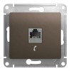 Розетка 1xRJ11 SYSTEME ELECTRIC GLOSSA, шоколад