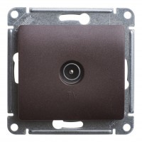 Розетка TV SYSTEME ELECTRIC GLOSSA, оконечная, шоколад