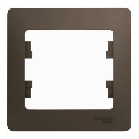 Рамка 1 пост SYSTEME ELECTRIC GLOSSA, шоколад