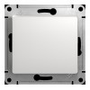 Выключатель 1-клавишный кнопочный SYSTEME ELECTRIC GLOSSA, скрытый монтаж, белый