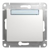 Выключатель 1-клавишный кнопочный SYSTEME ELECTRIC GLOSSA, скрытый монтаж, белый