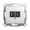 Розетка 2xUSB SYSTEME ELECTRIC GLOSSA, белый