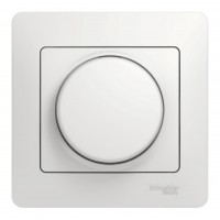 Светорегулятор поворотно-нажимной SYSTEME ELECTRIC GLOSSA, 600 Вт, белый