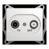 Розетка TV-SAT SYSTEME ELECTRIC GLOSSA, проходная, белый
