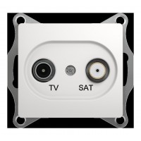 Розетка TV-SAT SYSTEME ELECTRIC GLOSSA, проходная, белый
