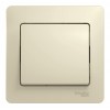 Выключатель 1-клавишный SYSTEME ELECTRIC GLOSSA, скрытый монтаж, бежевый