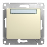 Выключатель 1-клавишный кнопочный SYSTEME ELECTRIC GLOSSA, скрытый монтаж, бежевый