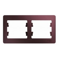 Рамка 2 поста SYSTEME ELECTRIC GLOSSA, горизонтальная, баклажановый