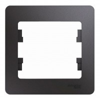 Рамка 1 пост SYSTEME ELECTRIC GLOSSA, графит