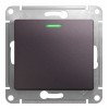 Переключатель 1-клавишный SYSTEME ELECTRIC GLOSSA, с подсветкой, скрытый монтаж, сиреневый туман
