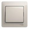 Выключатель 1-клавишный SYSTEME ELECTRIC GLOSSA, скрытый монтаж, молочный