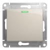 Выключатель 1-клавишный SYSTEME ELECTRIC GLOSSA, с подсветкой, скрытый монтаж, молочный