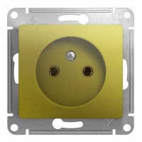 Розетка SYSTEME ELECTRIC GLOSSA, скрытый монтаж, без заземления, фисташковый
