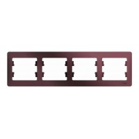 Рамка 4 поста SYSTEME ELECTRIC GLOSSA, горизонтальная, баклажановый