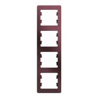 Рамка 4 поста SYSTEME ELECTRIC GLOSSA, вертикальная, баклажановый