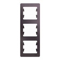 Рамка 3 поста SYSTEME ELECTRIC GLOSSA, вертикальная, сиреневый туман