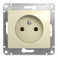 Розетка SYSTEME ELECTRIC GLOSSA, скрытый монтаж, без заземления, бежевый