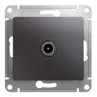 Розетка TV SYSTEME ELECTRIC GLOSSA, оконечная, графит