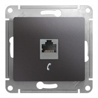 Розетка 1xRJ11 SYSTEME ELECTRIC GLOSSA, графит