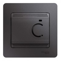 Термостат для теплого пола SYSTEME ELECTRIC GLOSSA, с датчиком, графит