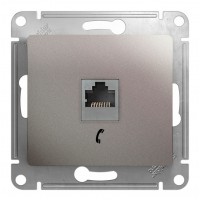 Розетка 1xRJ11 SYSTEME ELECTRIC GLOSSA, платина