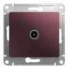 Розетка TV SYSTEME ELECTRIC GLOSSA, проходная, баклажановый