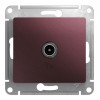 Розетка TV SYSTEME ELECTRIC GLOSSA, оконечная, баклажановый
