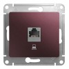 Розетка 1xRJ45 Cat.5 SYSTEME ELECTRIC GLOSSA, баклажановый