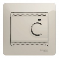 Термостат для теплого пола SYSTEME ELECTRIC GLOSSA, с датчиком, молочный