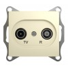 Розетка TV-FM SYSTEME ELECTRIC GLOSSA, одиночная, бежевый
