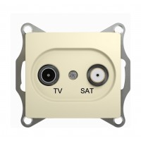 Розетка TV-SAT SYSTEME ELECTRIC GLOSSA, проходная, бежевый