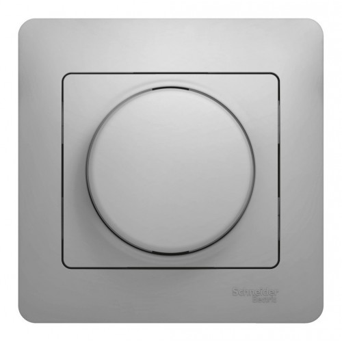 Светорегулятор поворотный SYSTEME ELECTRIC GLOSSA, 300 Вт, алюминий