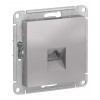 Розетка компьютерная 1xRJ45 Cat.5 SYSTEME ELECTRIC ATLASDESIGN, алюминий