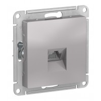 Розетка компьютерная 1xRJ45 Cat.5 SYSTEME ELECTRIC ATLASDESIGN, алюминий