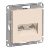 Розетка компьютерная 2xRJ45 Cat.5 SYSTEME ELECTRIC ATLASDESIGN, бежевый