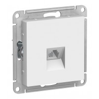 Розетка телефонная 1xRJ11 SYSTEME ELECTRIC ATLASDESIGN, белый