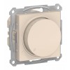 Светорегулятор поворотно-нажимной SYSTEME ELECTRIC ATLASDESIGN, 630 Вт, для LED 10-315 Вт/ВА, бежевый