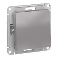 Переключатель 1-клавишный SYSTEME ELECTRIC ATLASDESIGN, скрытый монтаж, алюминий