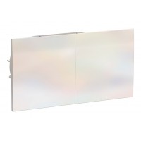 Розетка двухместная SYSTEME ELECTRIC ATLASDESIGN, скрытый монтаж, с заземлением, со шторками, жемчуг