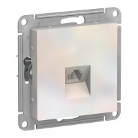 Розетка телефонная 1xRJ11 SYSTEME ELECTRIC ATLASDESIGN, жемчуг