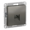 Розетка компьютерная 1xRJ45 Cat.5 SYSTEME ELECTRIC ATLASDESIGN, сталь