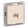 Розетка телефонная 1xRJ11 SYSTEME ELECTRIC ATLASDESIGN, бежевый