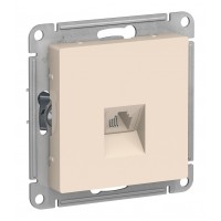Розетка телефонная 1xRJ11 SYSTEME ELECTRIC ATLASDESIGN, бежевый