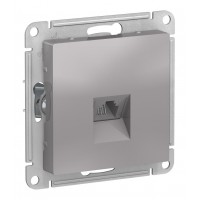 Розетка телефонная 1xRJ11 SYSTEME ELECTRIC ATLASDESIGN, алюминий