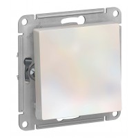 Выключатель 1-клавишный SYSTEME ELECTRIC ATLASDESIGN, скрытый монтаж, жемчуг