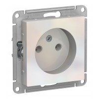Розетка SYSTEME ELECTRIC ATLASDESIGN, скрытый монтаж, без заземления, жемчуг