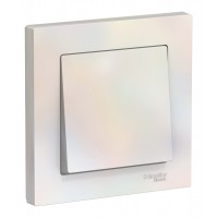 Выключатель 1-клавишный SYSTEME ELECTRIC ATLASDESIGN, скрытый монтаж, жемчуг