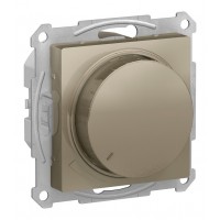 Светорегулятор поворотно-нажимной SYSTEME ELECTRIC ATLASDESIGN, 630 Вт, для LED 10-315 Вт/ВА, шампань